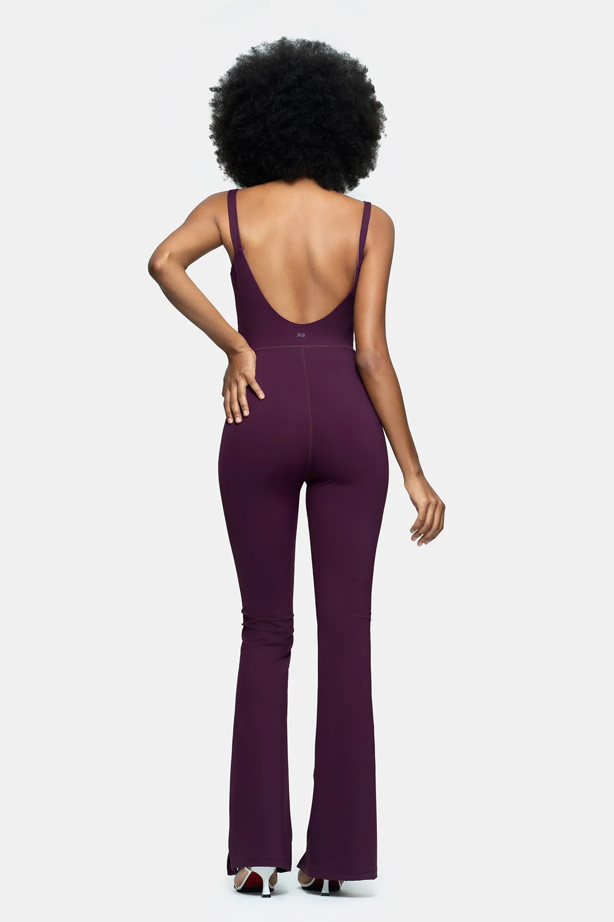 Square Neck Flared Leg Jumpsuit