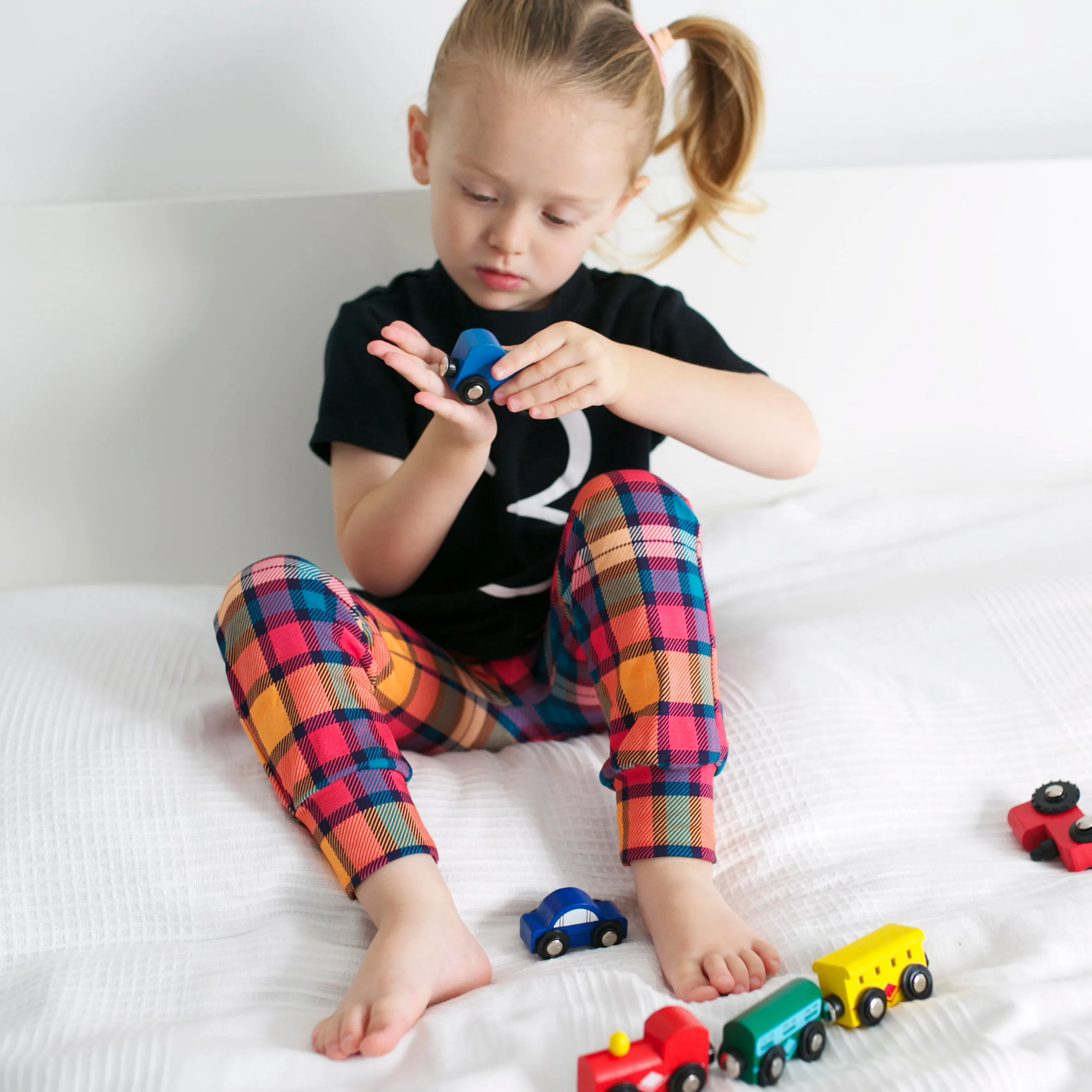 Sunset Tartan Leggings 0-9 Years