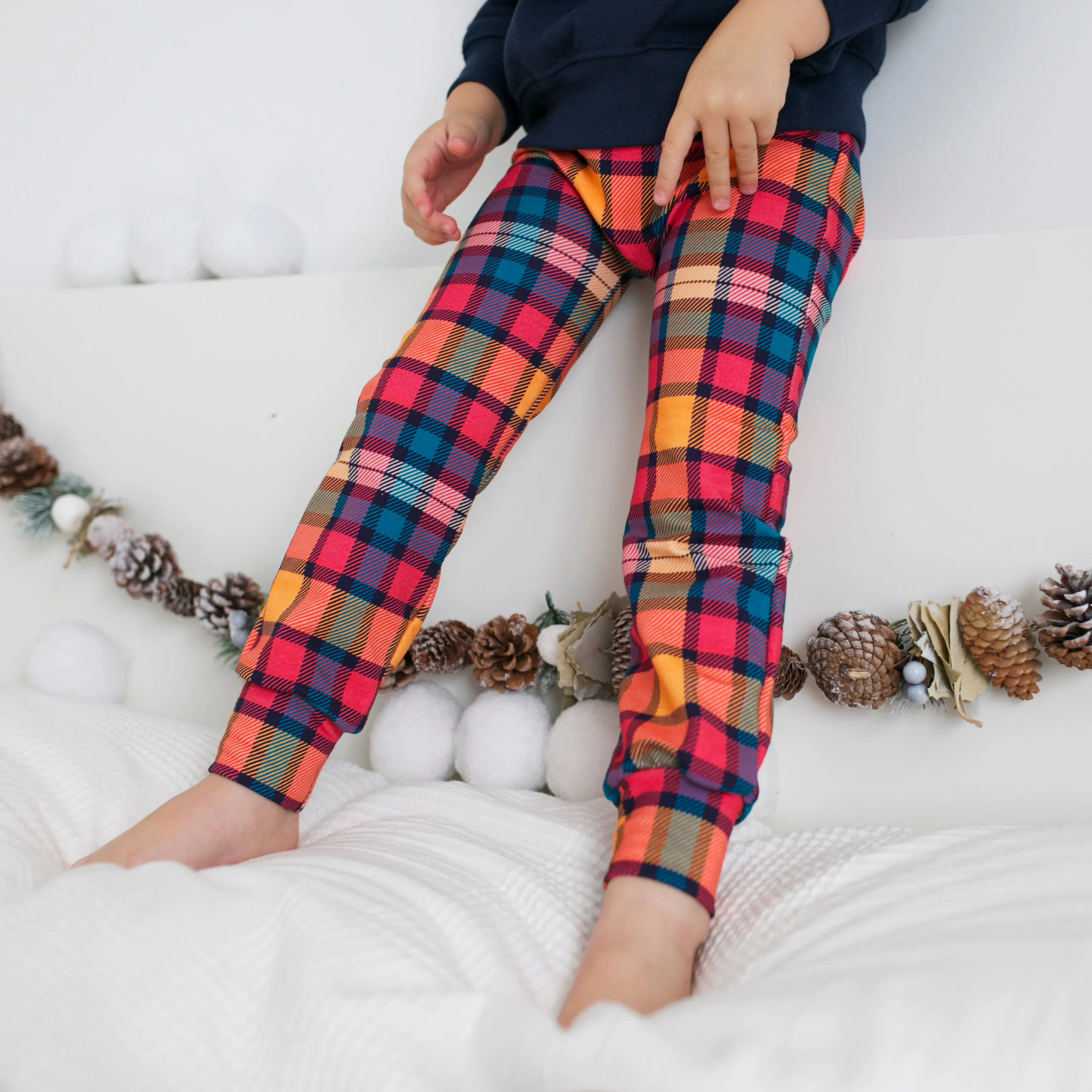 Sunset Tartan Leggings 0-9 Years