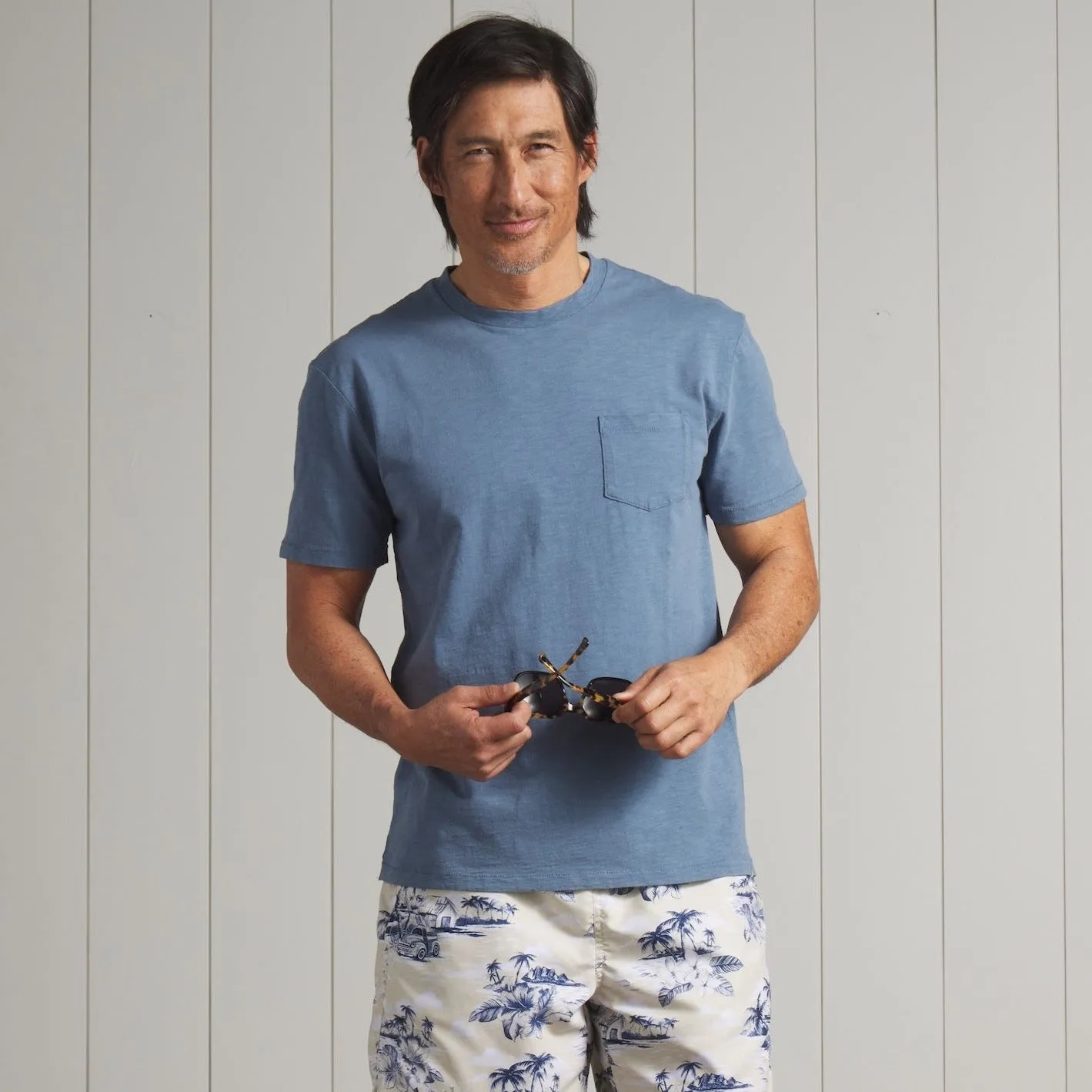 Sunwashed Pocket Tee - Mallard Blue