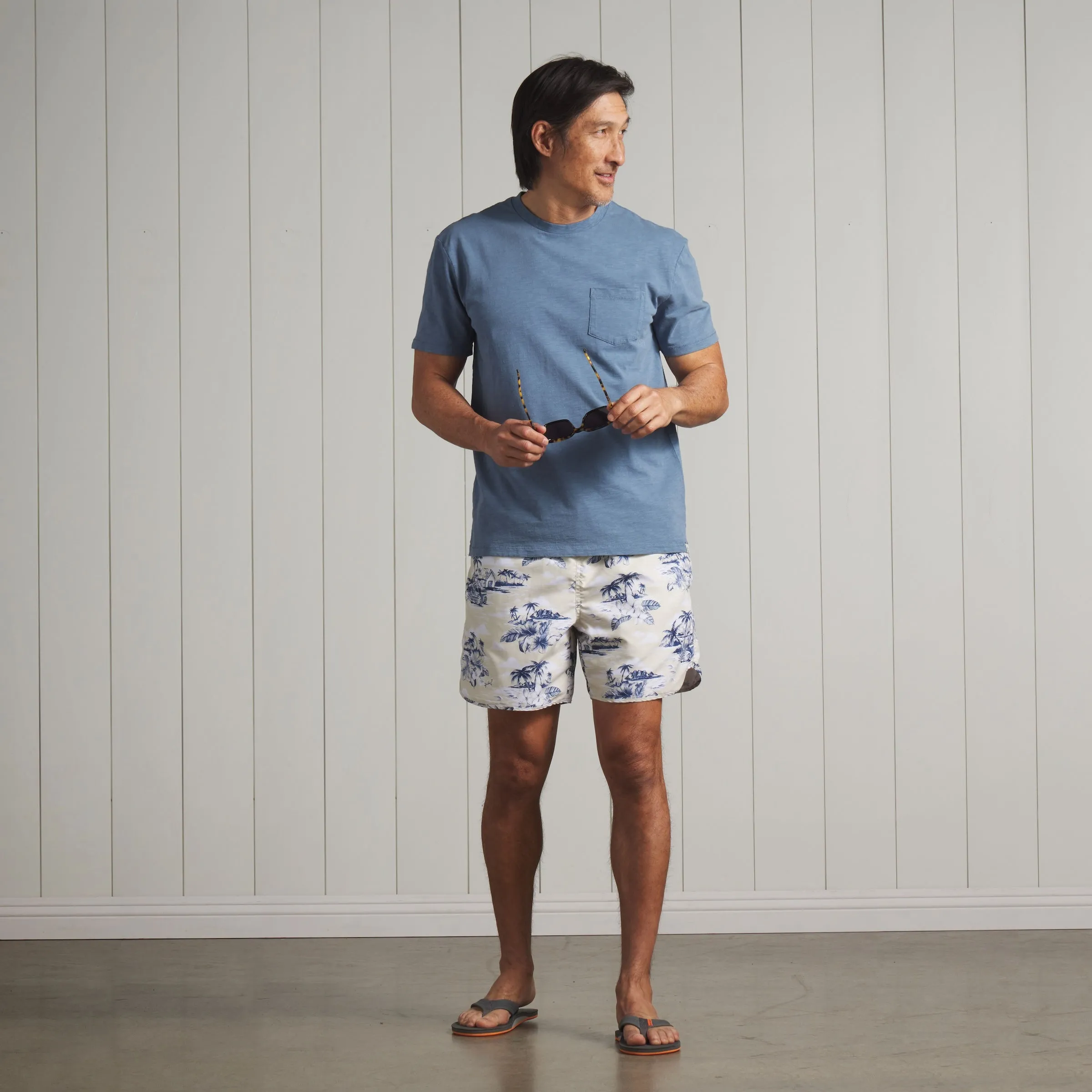 Sunwashed Pocket Tee - Mallard Blue