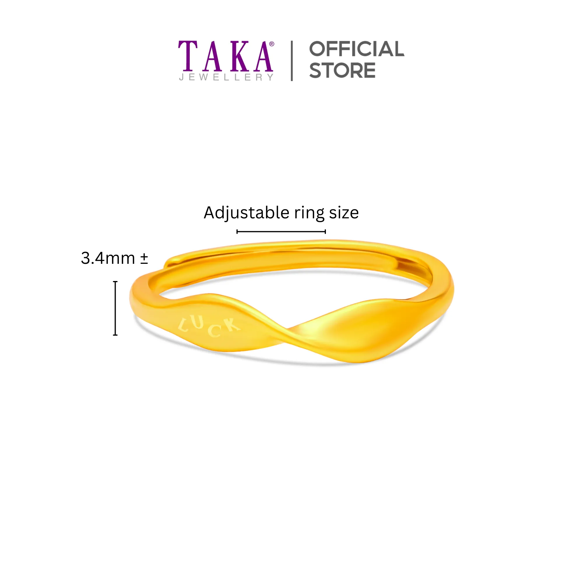 TAKA Jewellery 999 Pure Gold 5G Ring