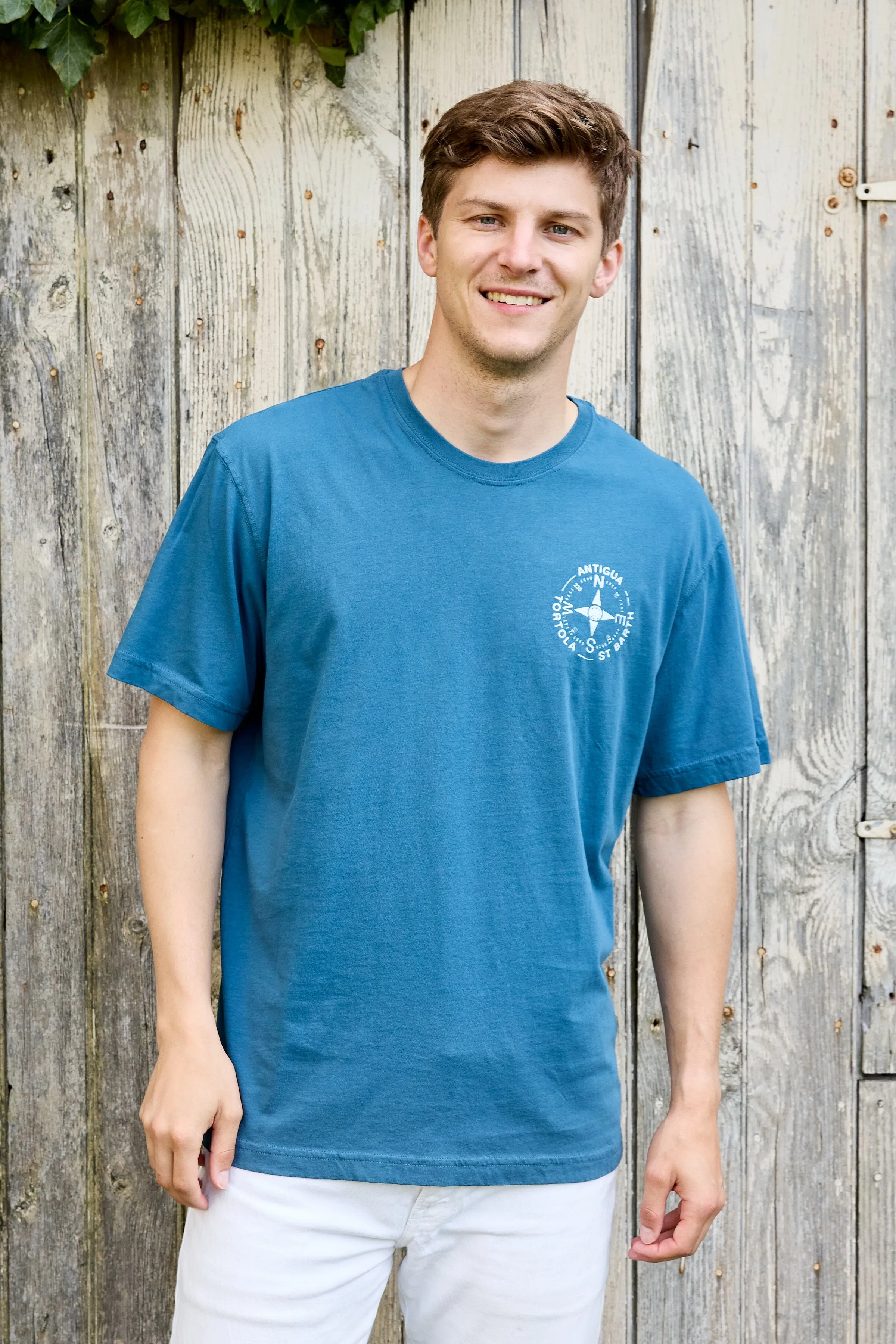 Tortola Compass T-Shirt - Deep Sea