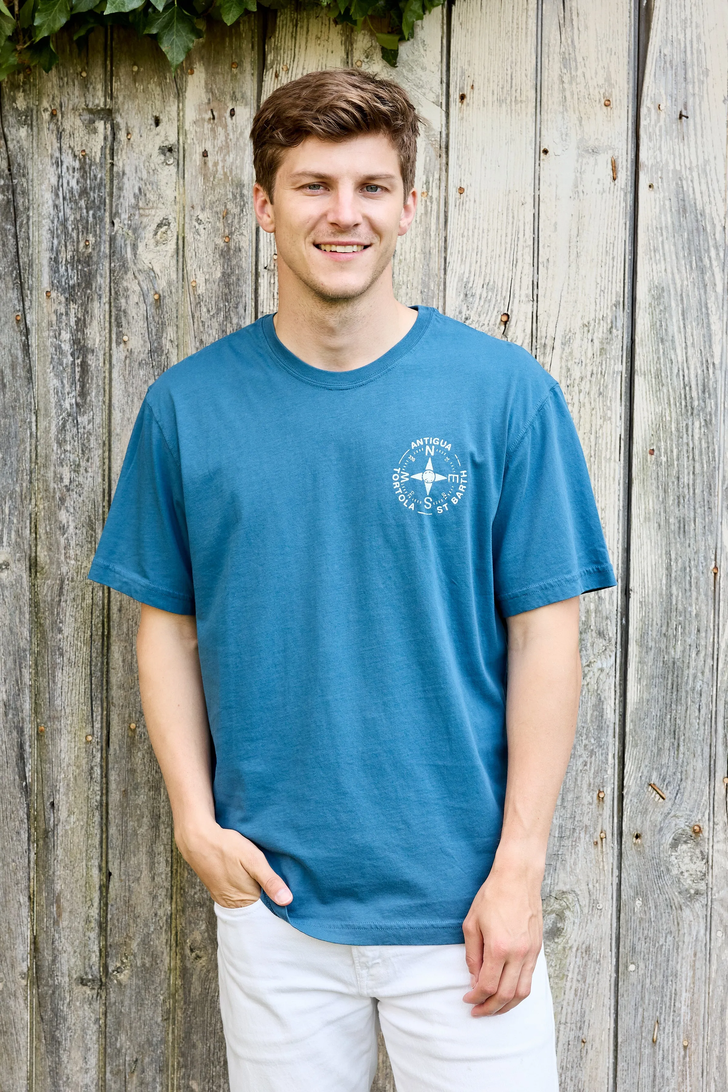 Tortola Compass T-Shirt - Deep Sea