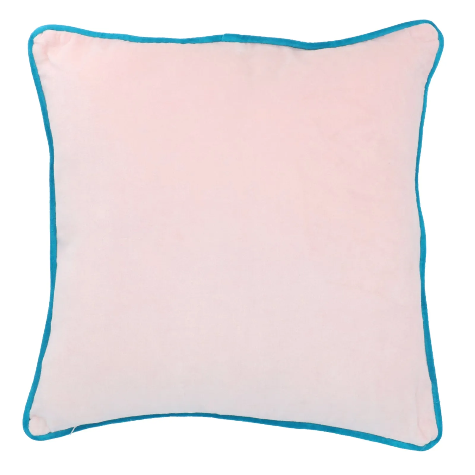 Velvet cushion in Ivory one side and blush pink the reverse