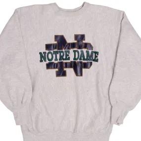 VINTAGE CHAMPION REVERSE WEAVE NOTRE DAME UNI SWEATSHIRT 1990S XL MADE USA