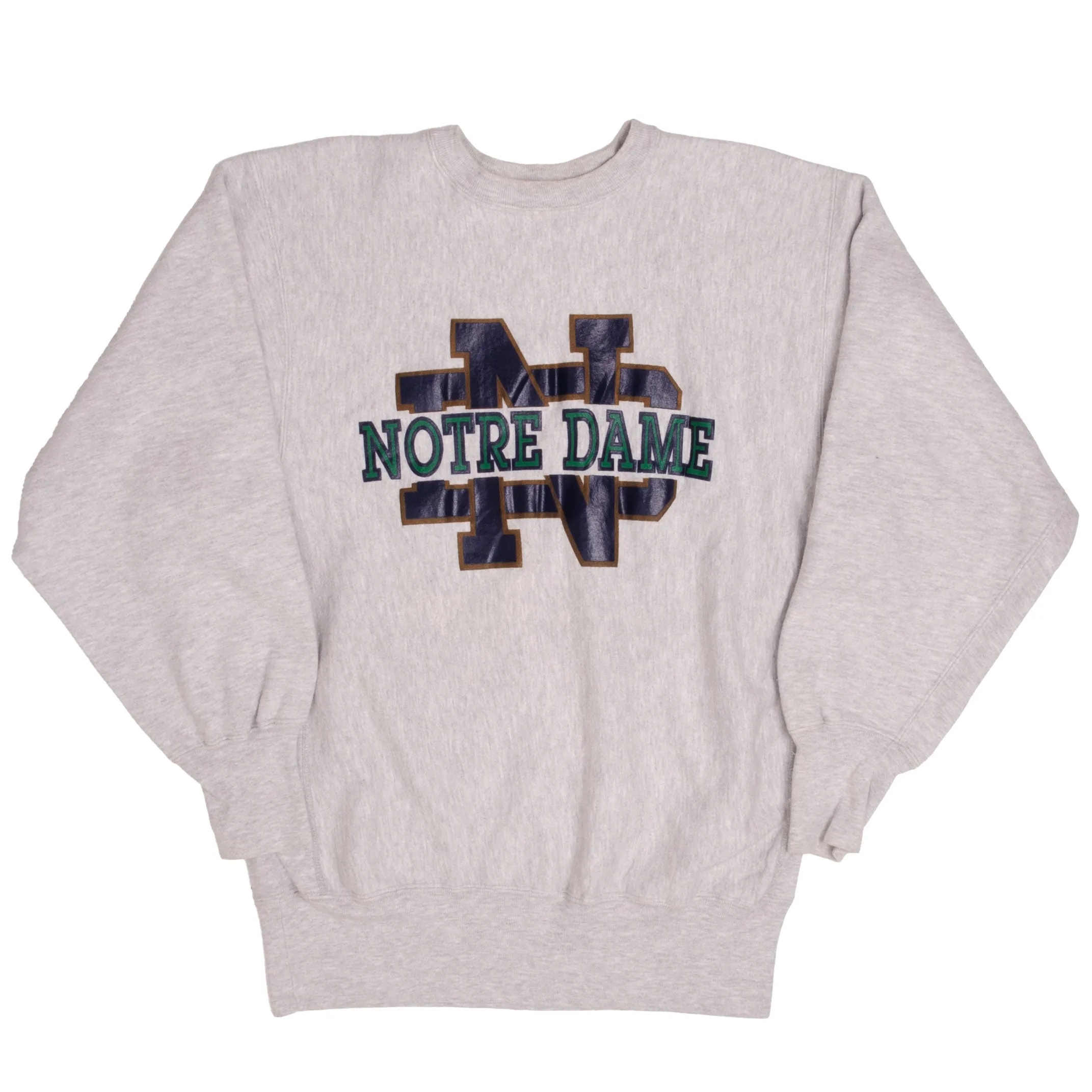 VINTAGE CHAMPION REVERSE WEAVE NOTRE DAME UNI SWEATSHIRT 1990S XL MADE USA