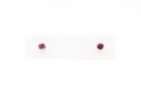 White Gold Pink Tourmaline Earrings