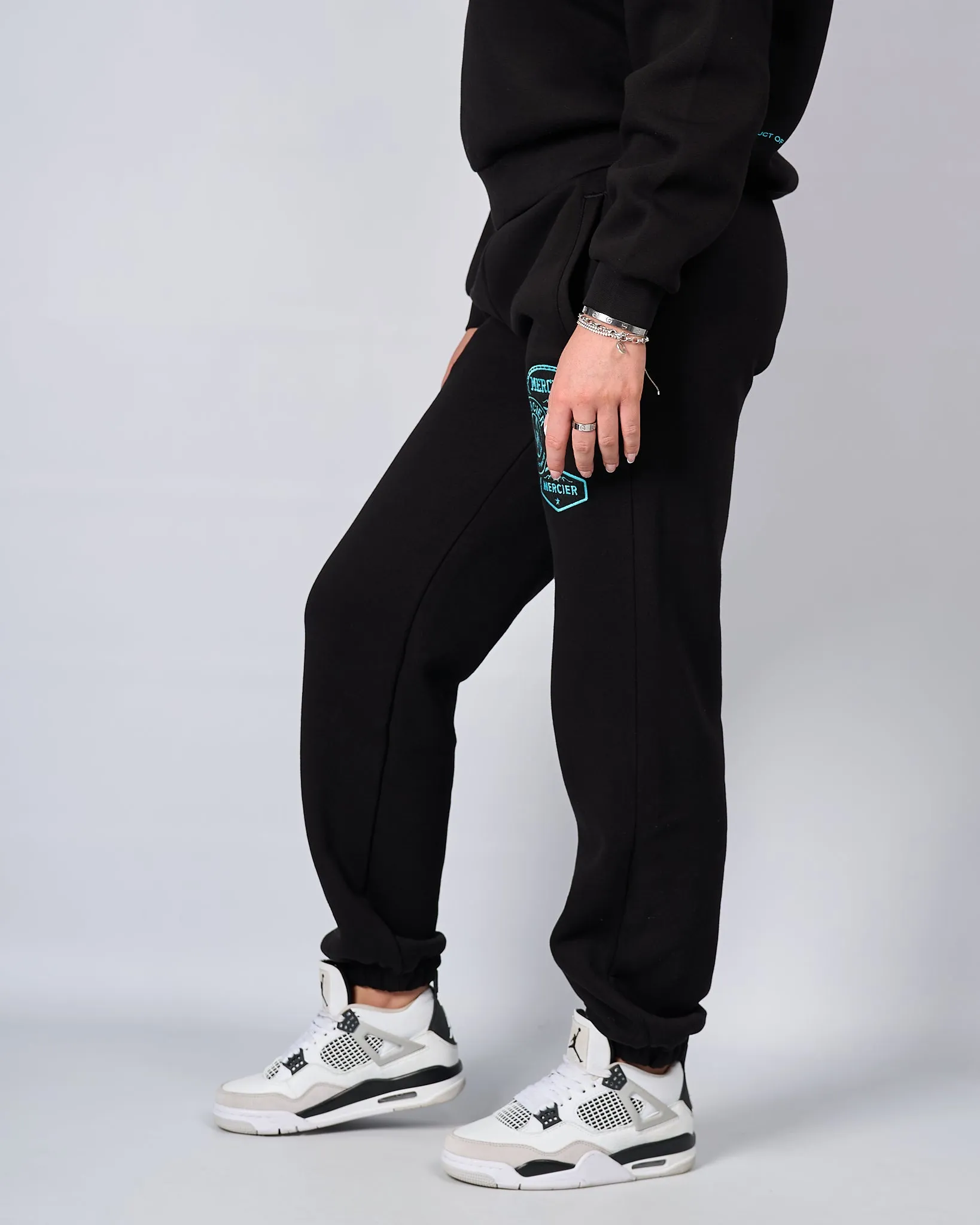 Womens Black Tiffany OG Badge Joggers