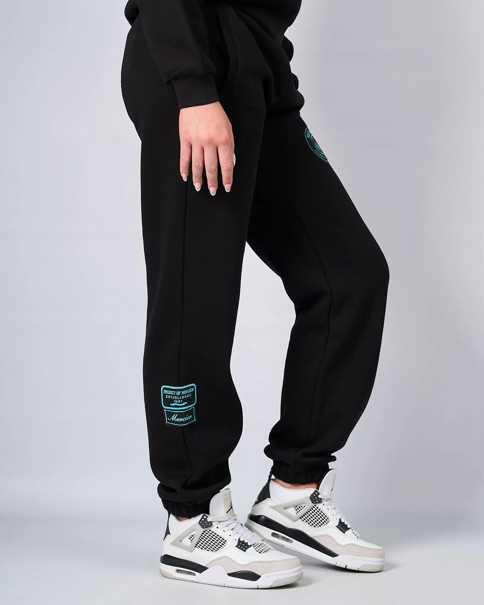 Womens Black Tiffany OG Badge Joggers