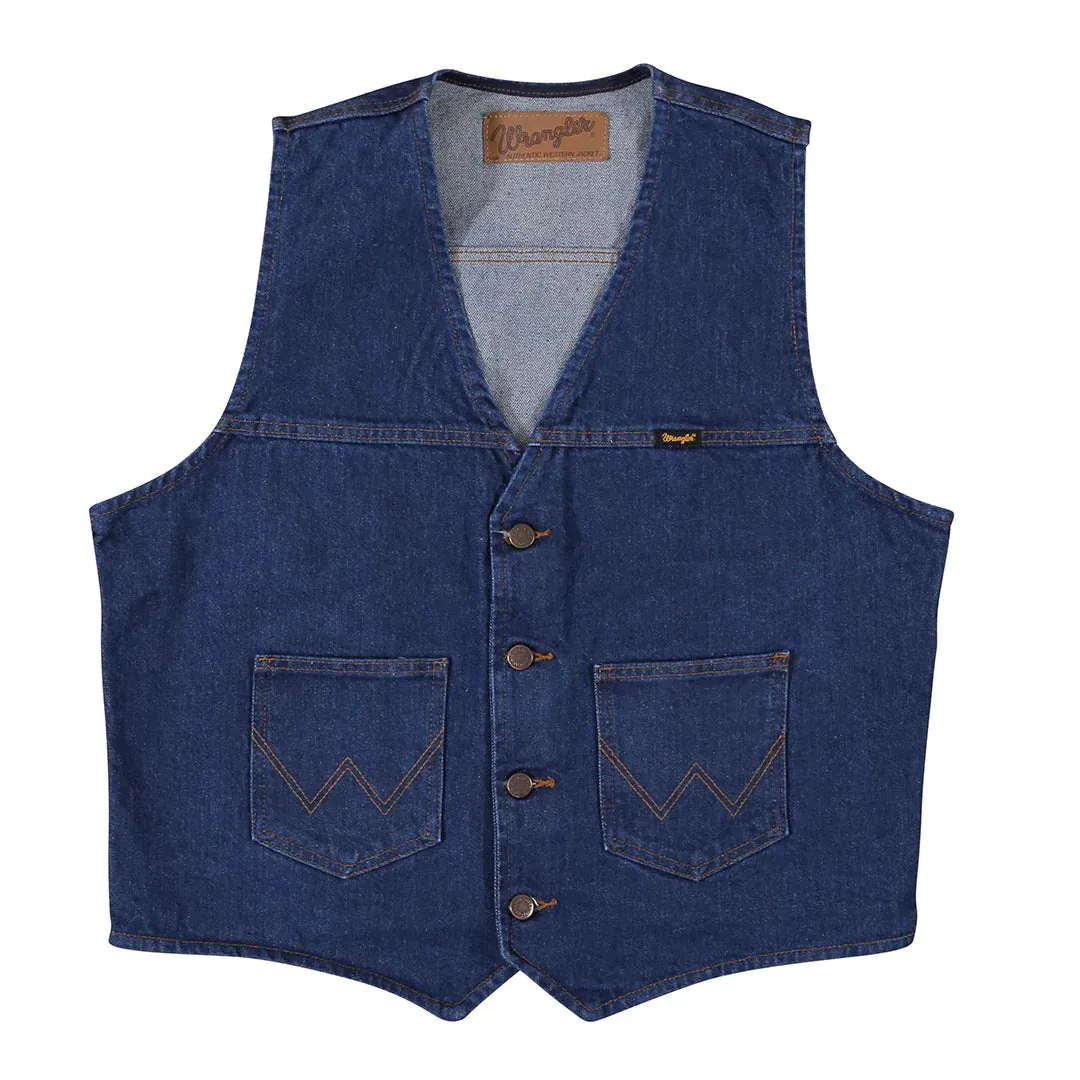 Wrangler Unlined Denim Vest (74130) - Indigo