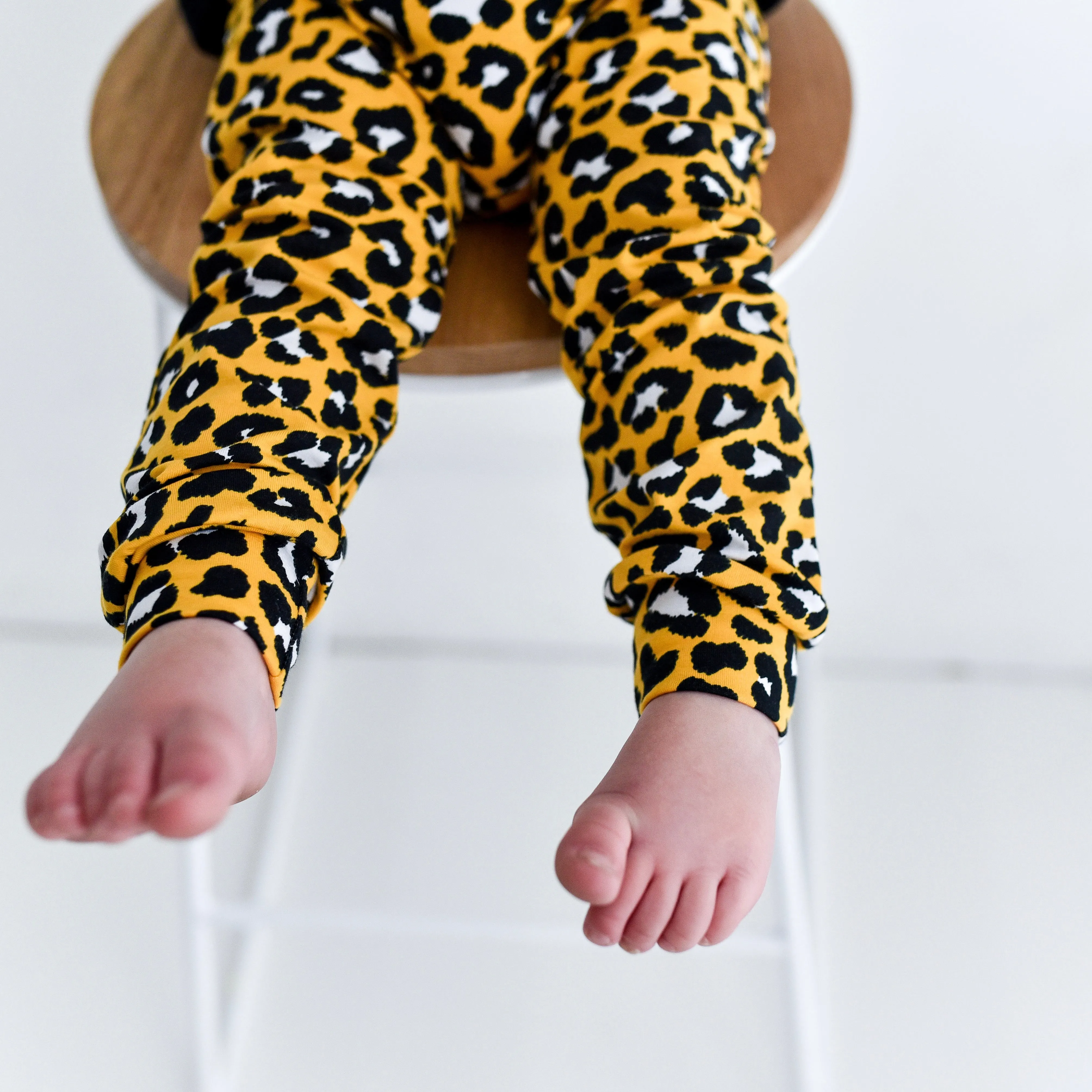 Yellow leopard print Leggings